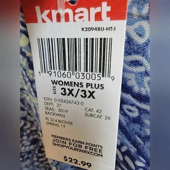 Half Button Up Blouse - Picture 4 of 4